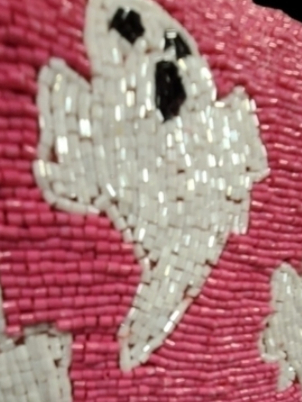 Pink Beaded GHOST Throw Pillow Decor 14" Halloween NEW - Picture 3 of 7